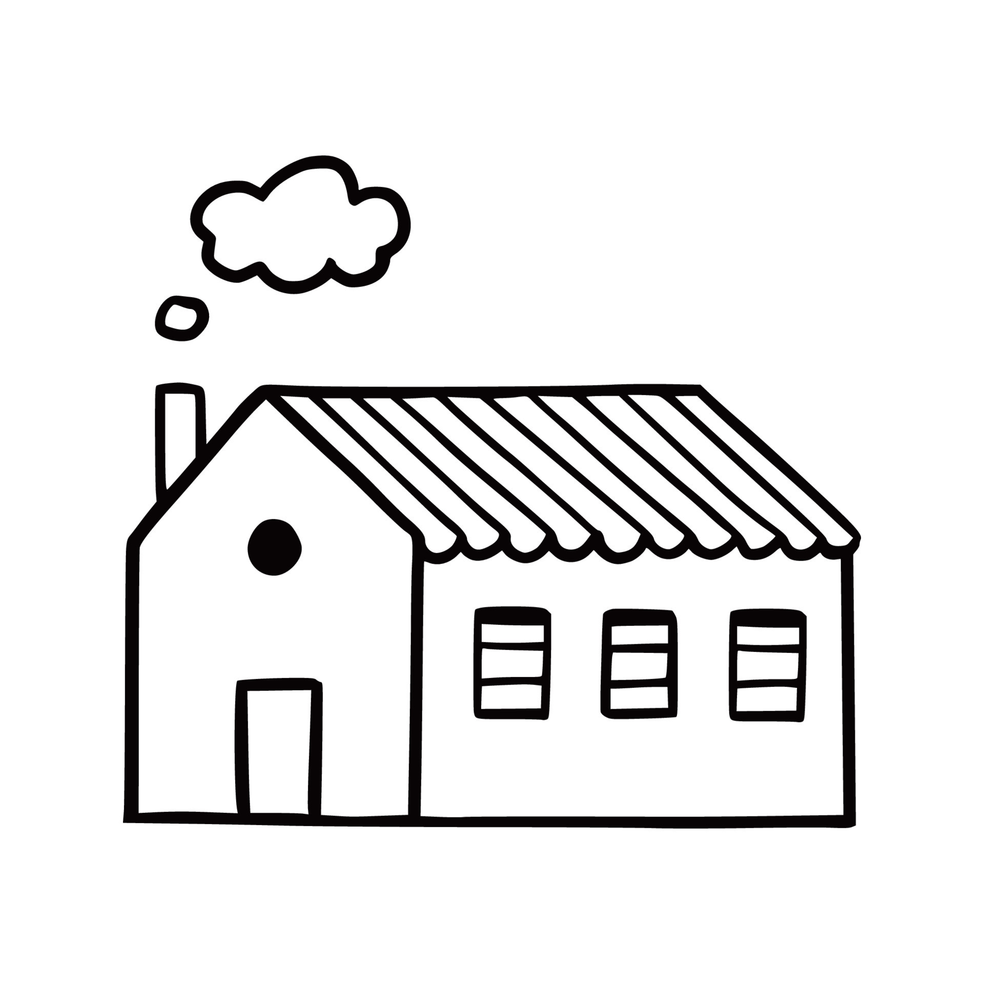 Hand drawn cute house. Doodle 8034386 Vector Art at Vecteezy