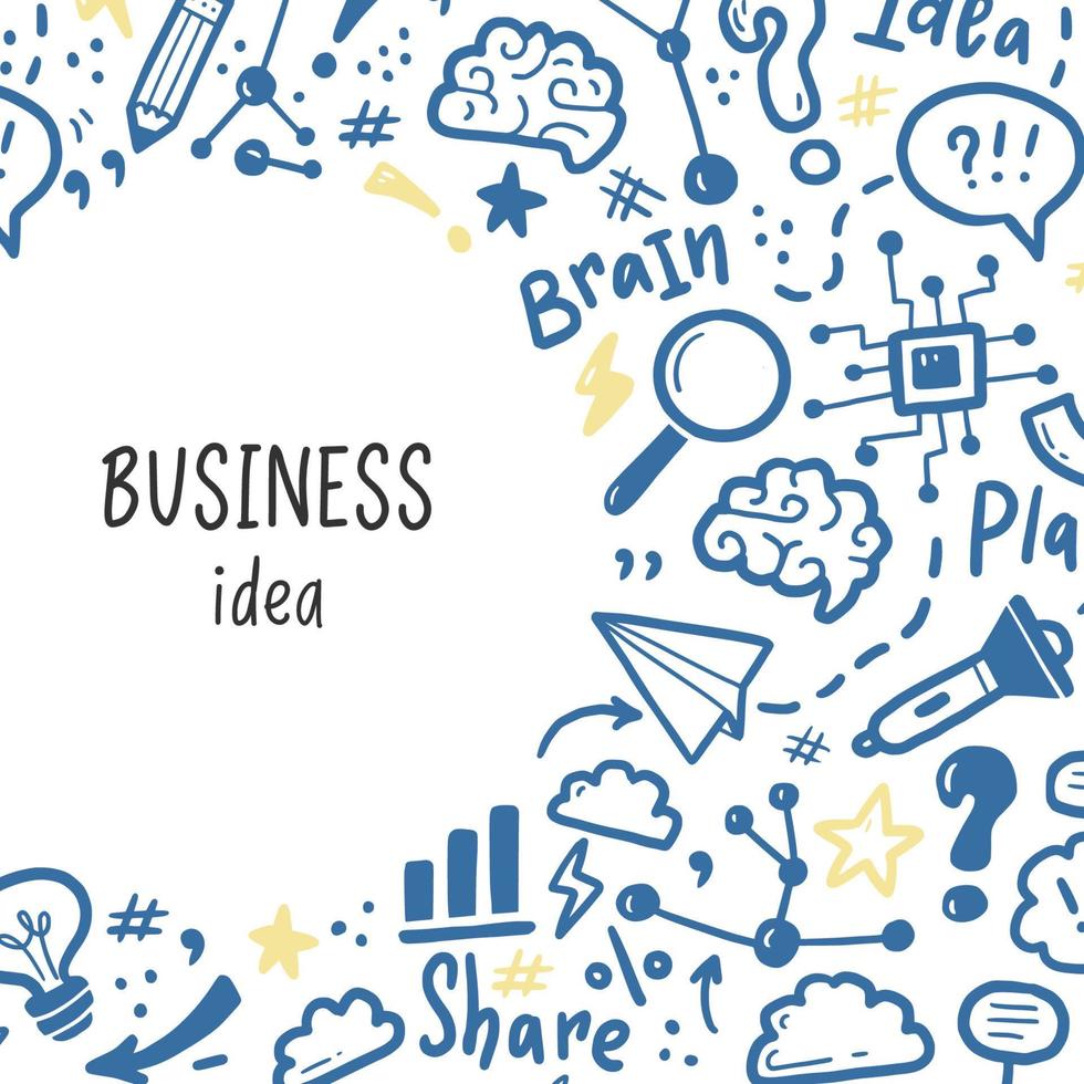 Hand drawn banners template of brainstorm vector