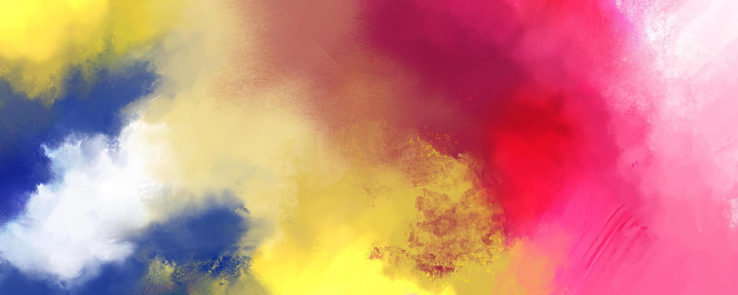 Abstract painting mixes many colors and textures for backgrounds and