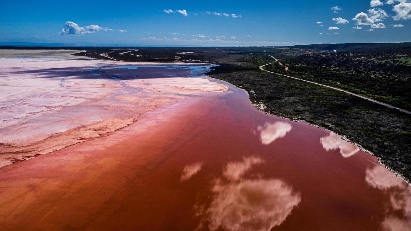 Aerial Views Of Hutt Lagoon WA photo