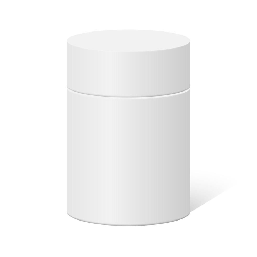 Plastic round container box vector