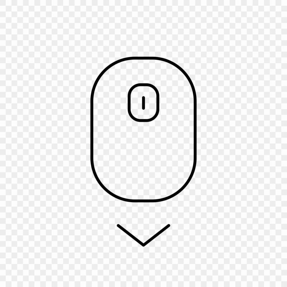 Scroll down computer mouse icon vector