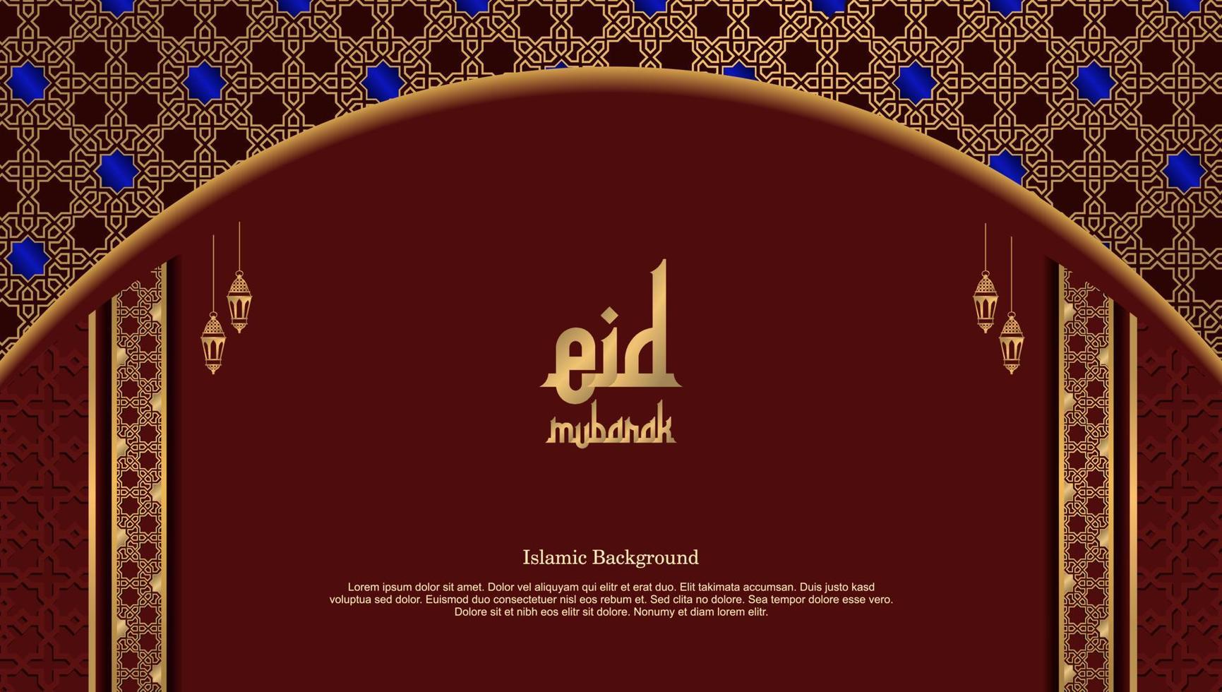 Arabic elegant luxury ornamental islamic background with islamic pattern decorative ornament Premium Vector