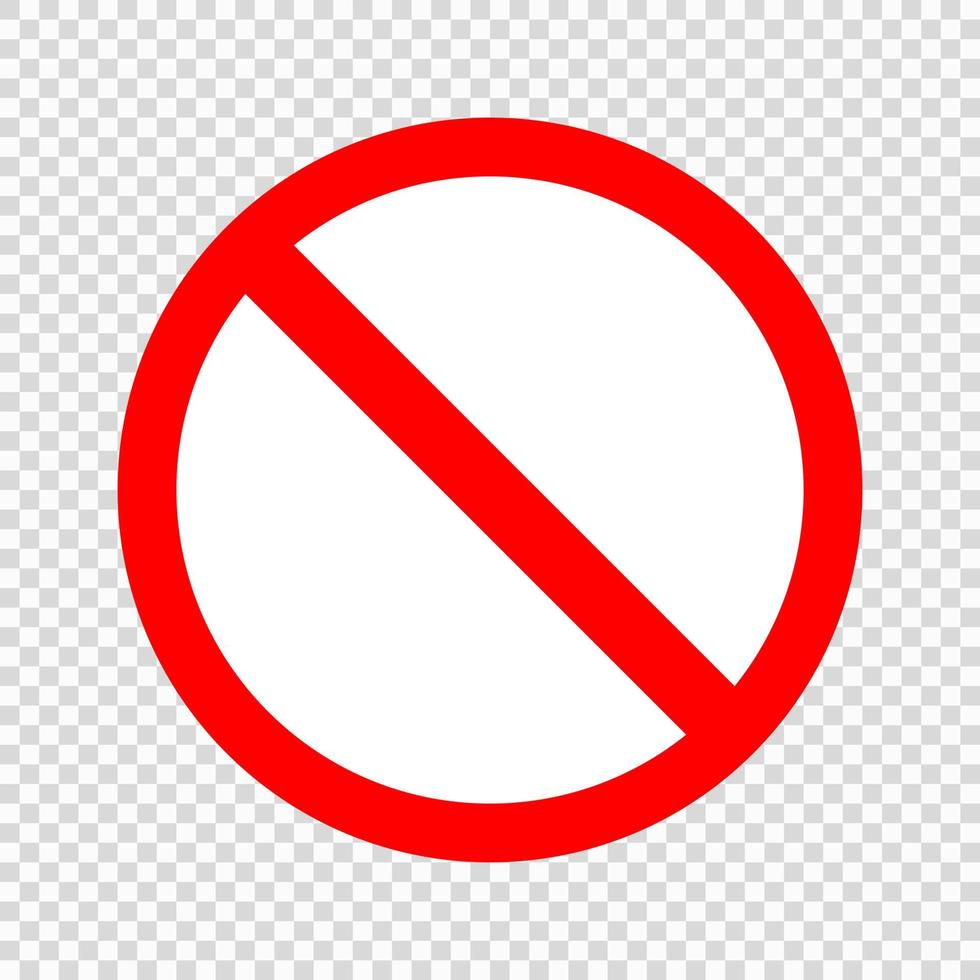 Prohibiting sign vector Icon . Vector illustration