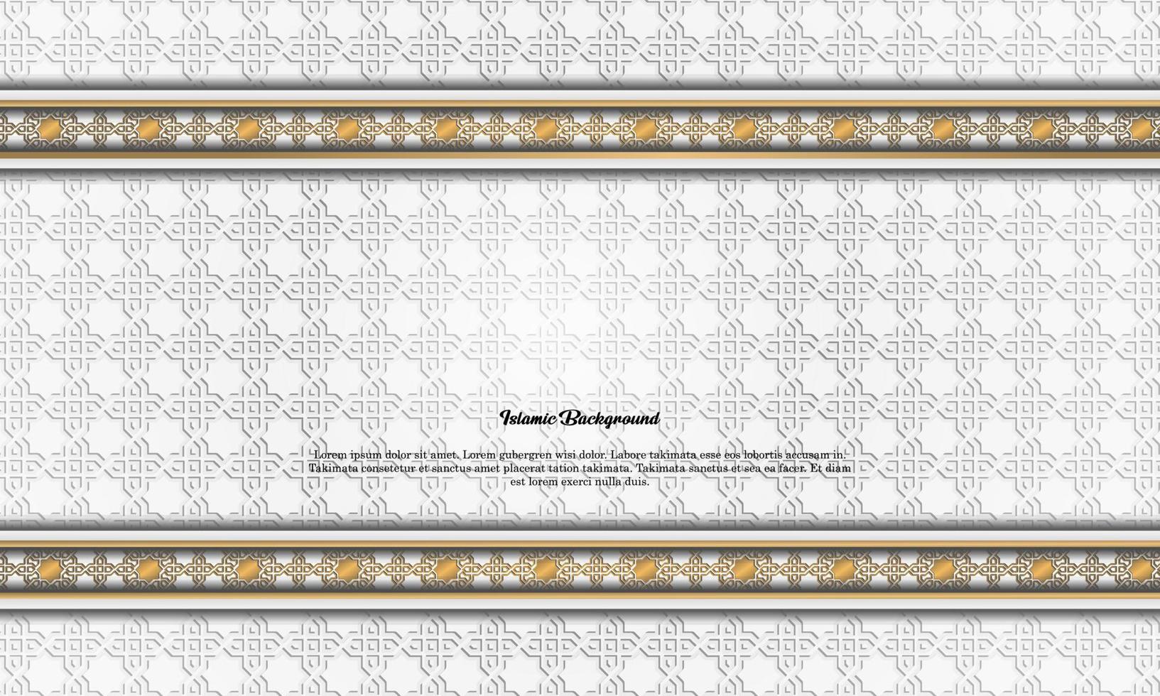 Arabic elegant luxury ornamental islamic background with islamic pattern decorative ornament Premium Vector