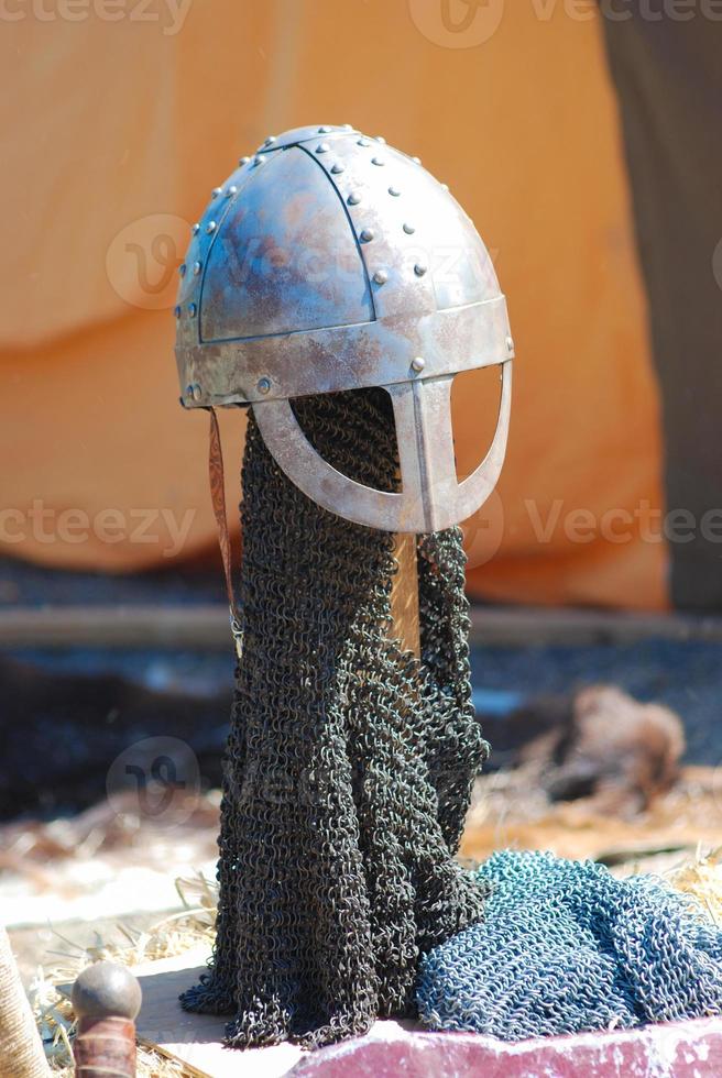 medieval head and net protector photo