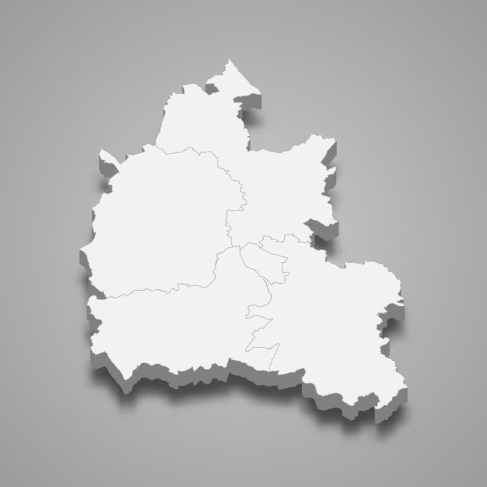 3d map of Oxfordshire is a ceremonial county of England vector