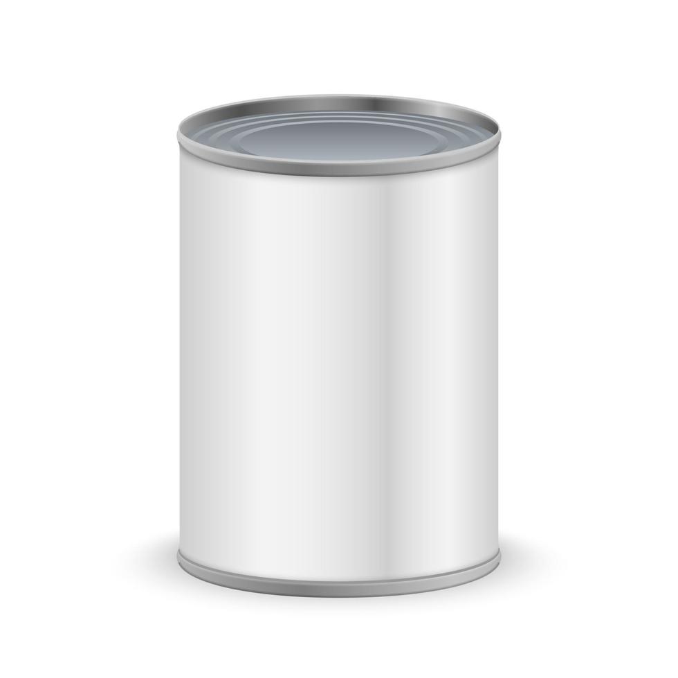 metal tin can vector