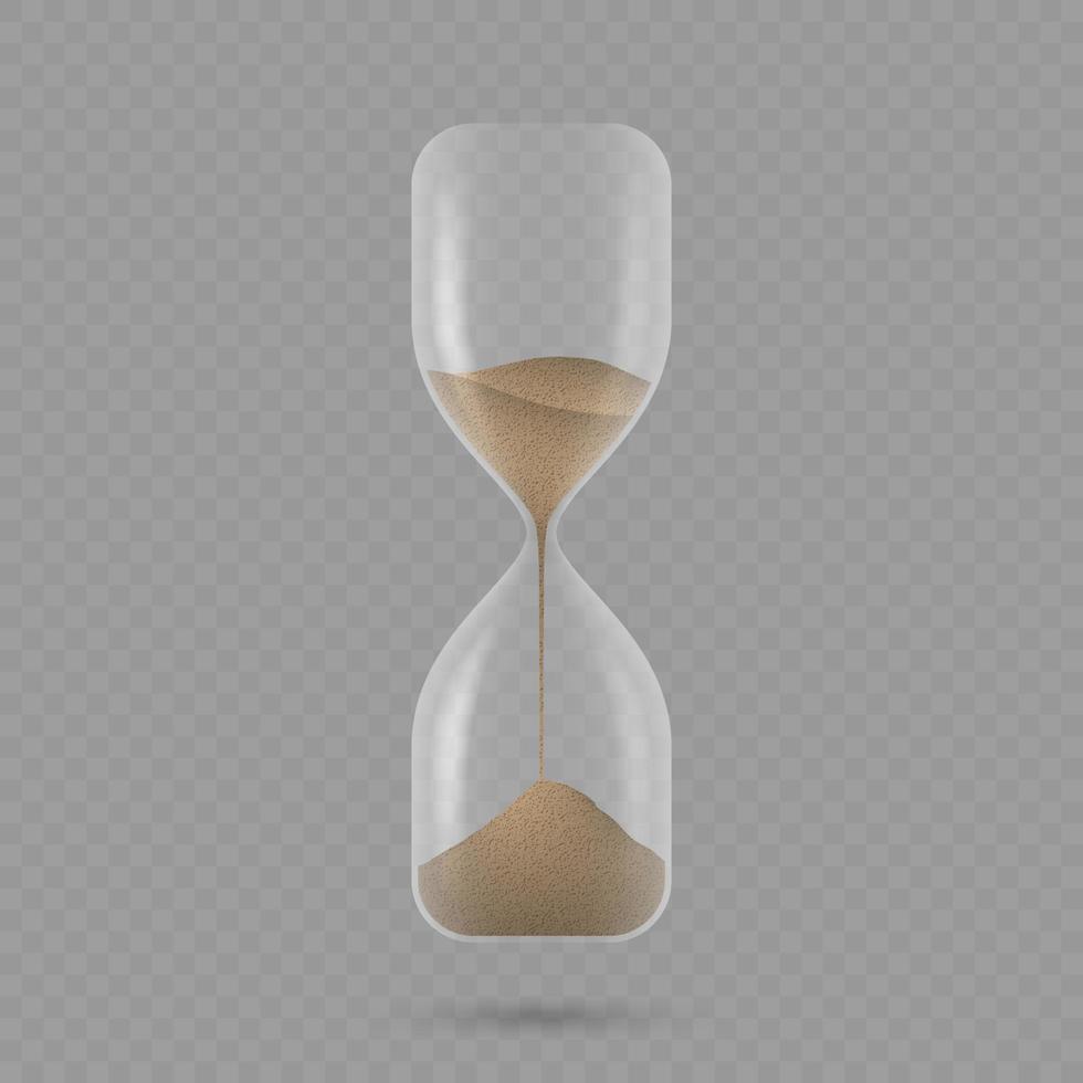 Sand hourglass clock vector