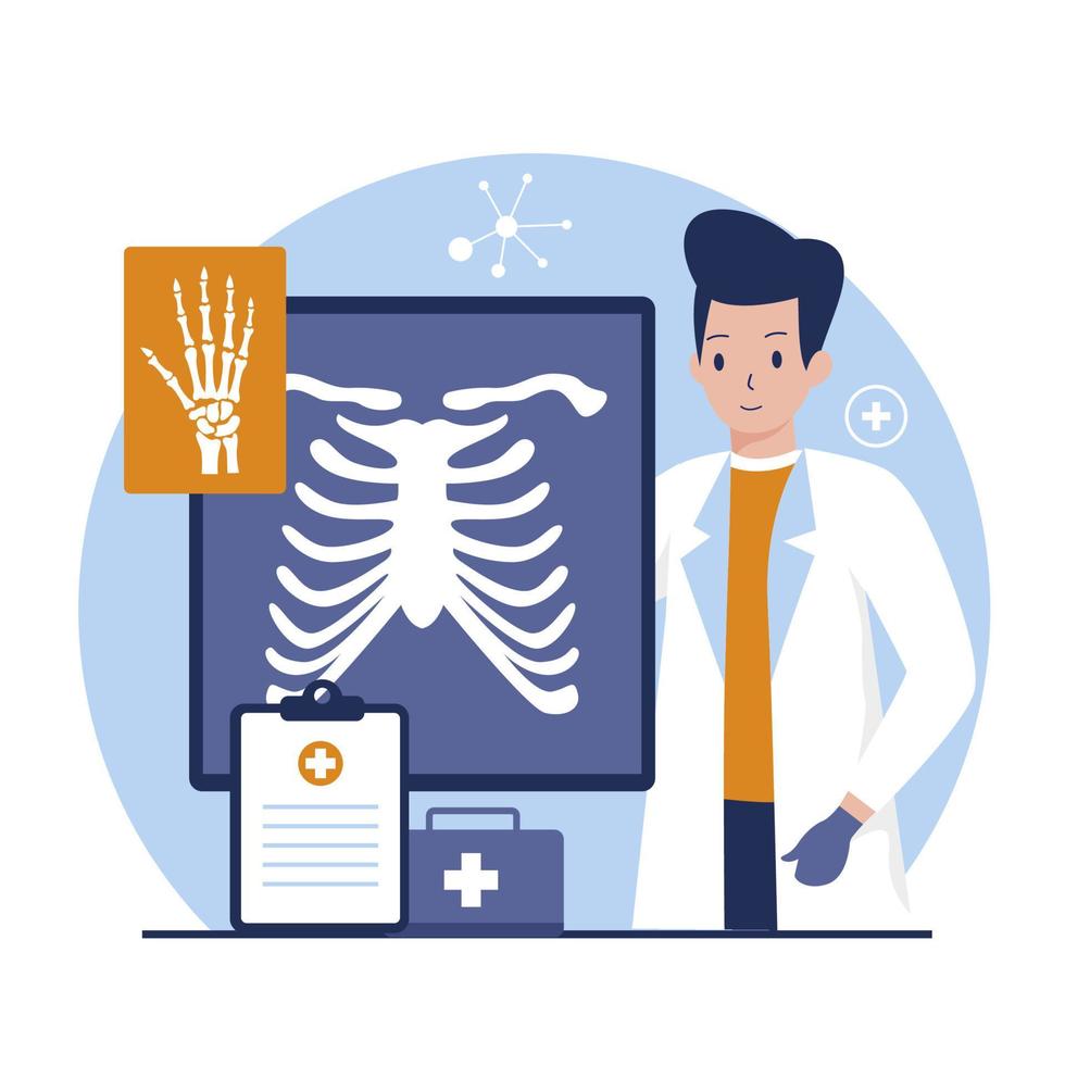 Radiologist illustration design concept vector