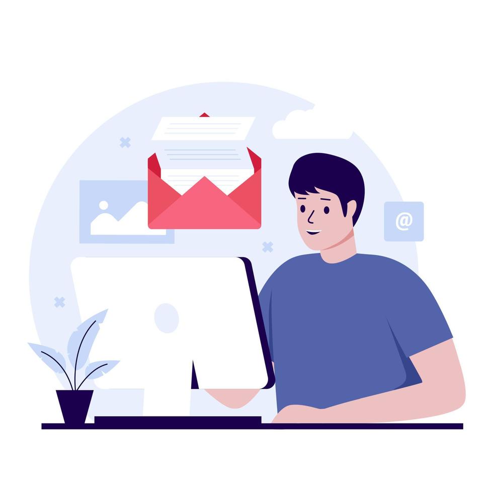 Mailing service illustration concept vector