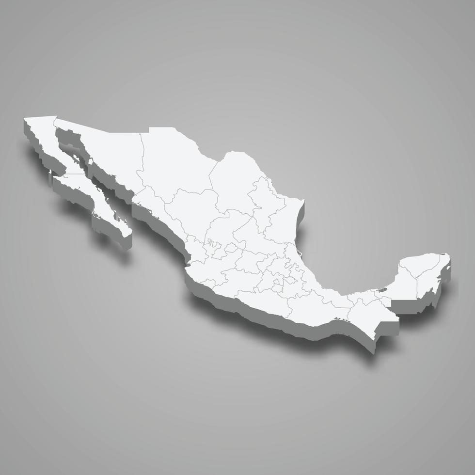 3d map with borders Template for your design vector