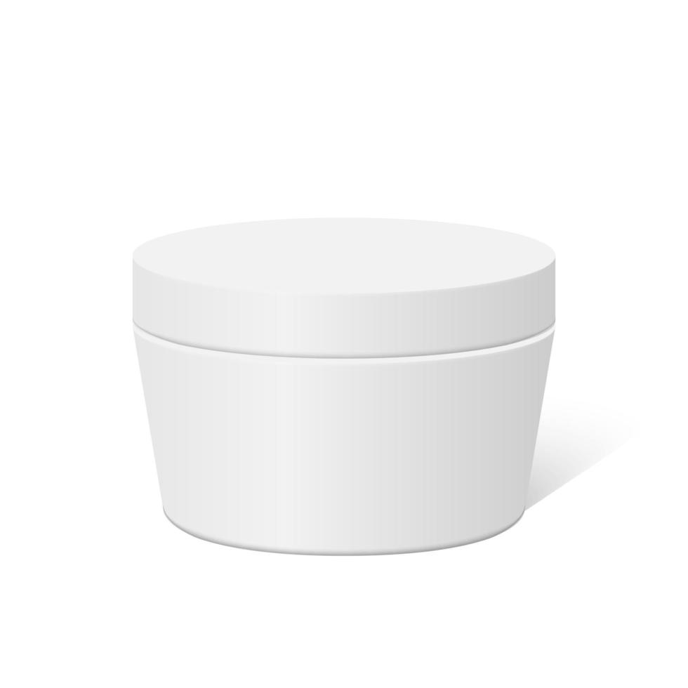 Plastic round container box vector