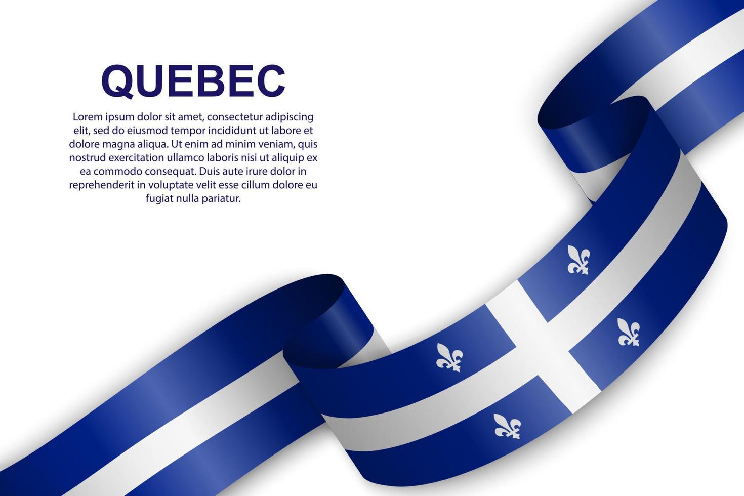 waving flag of Quebec vector