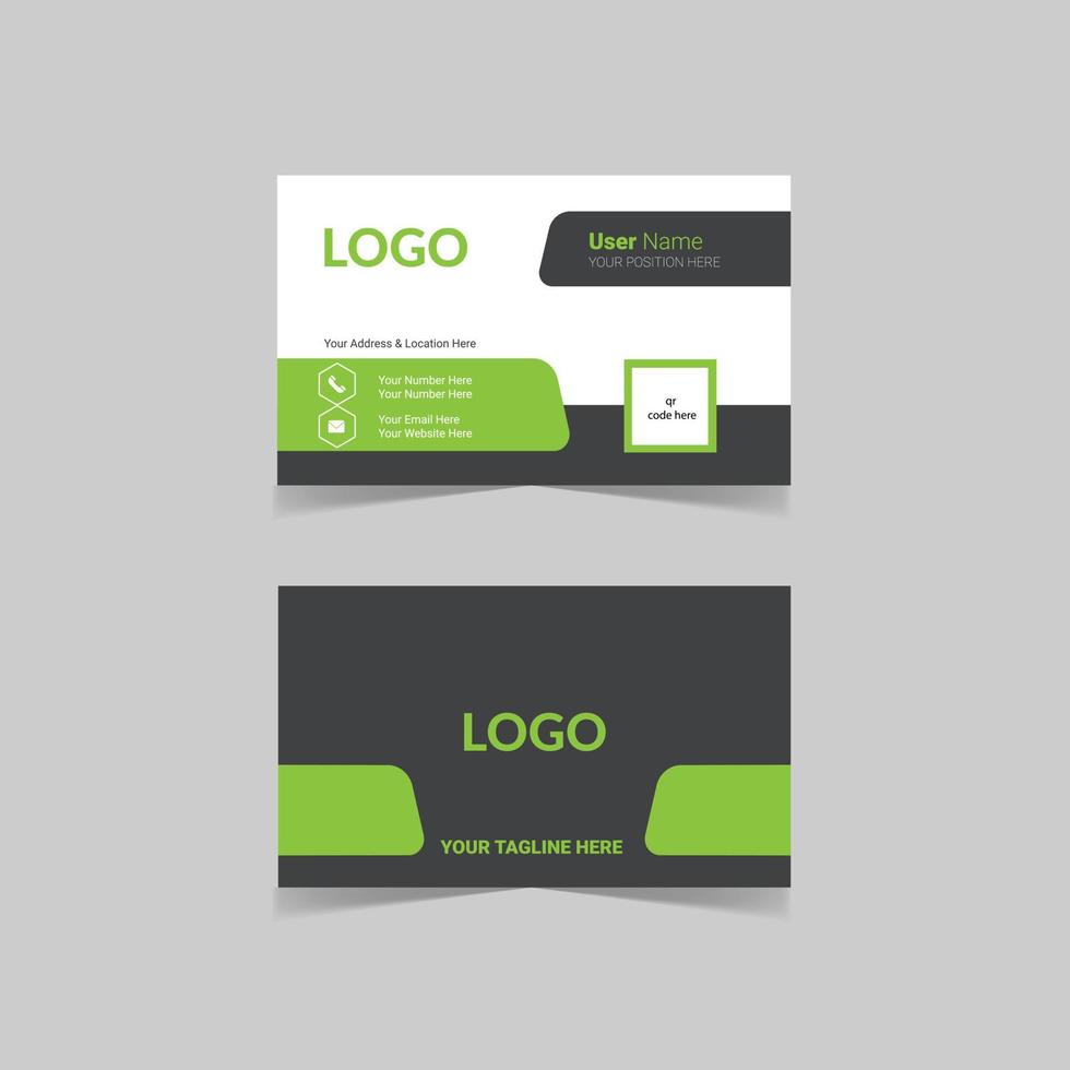 Green Creative Corporate Business Card Template vector