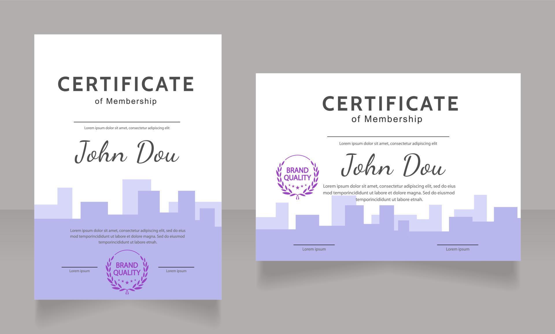Best project certificate design template set 8038491 Vector Art at Vecteezy