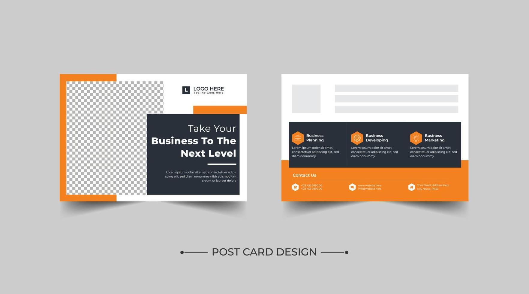 Corporate Professional Business Postcard Design, Coorporate postcard template design. Event Card Design, Direct Mail EDDM Template, Invitation Design ,Print Ready Corporate Professional Business vector