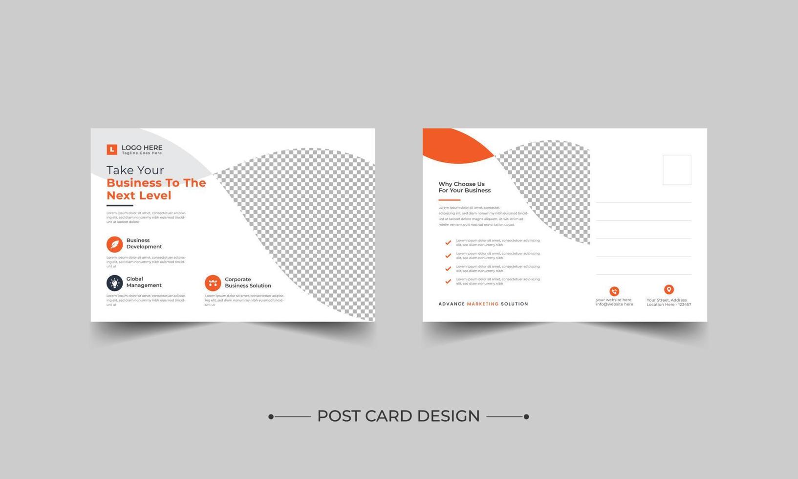 Corporate Professional Business Postcard Design, Coorporate postcard template design. Event Card Design, Direct Mail EDDM Template, Invitation Design ,Print Ready Corporate Professional Business vector
