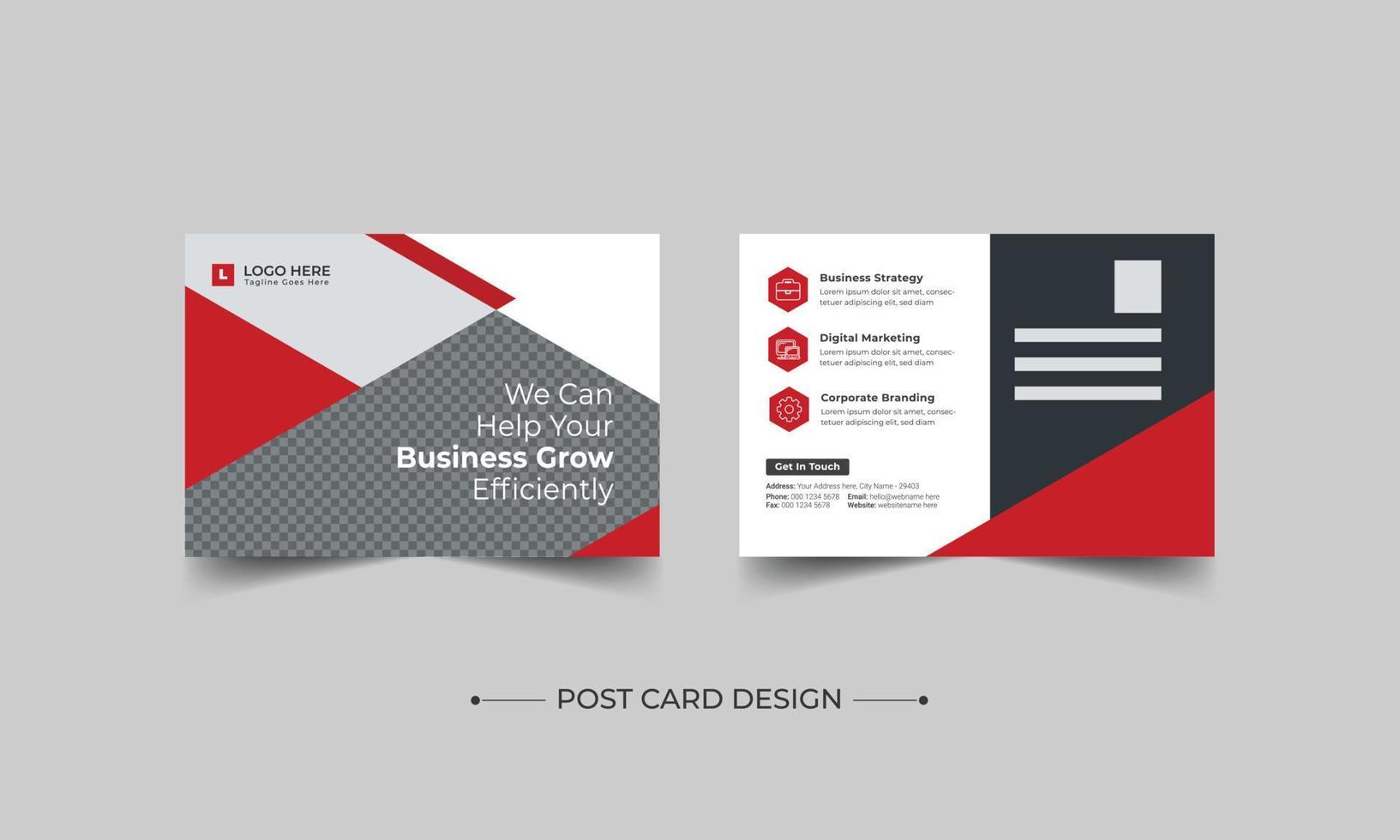 Corporate Professional Business Postcard Design, Coorporate postcard template design. Event Card Design, Direct Mail EDDM Template, Invitation Design ,Print Ready Corporate Professional Business vector