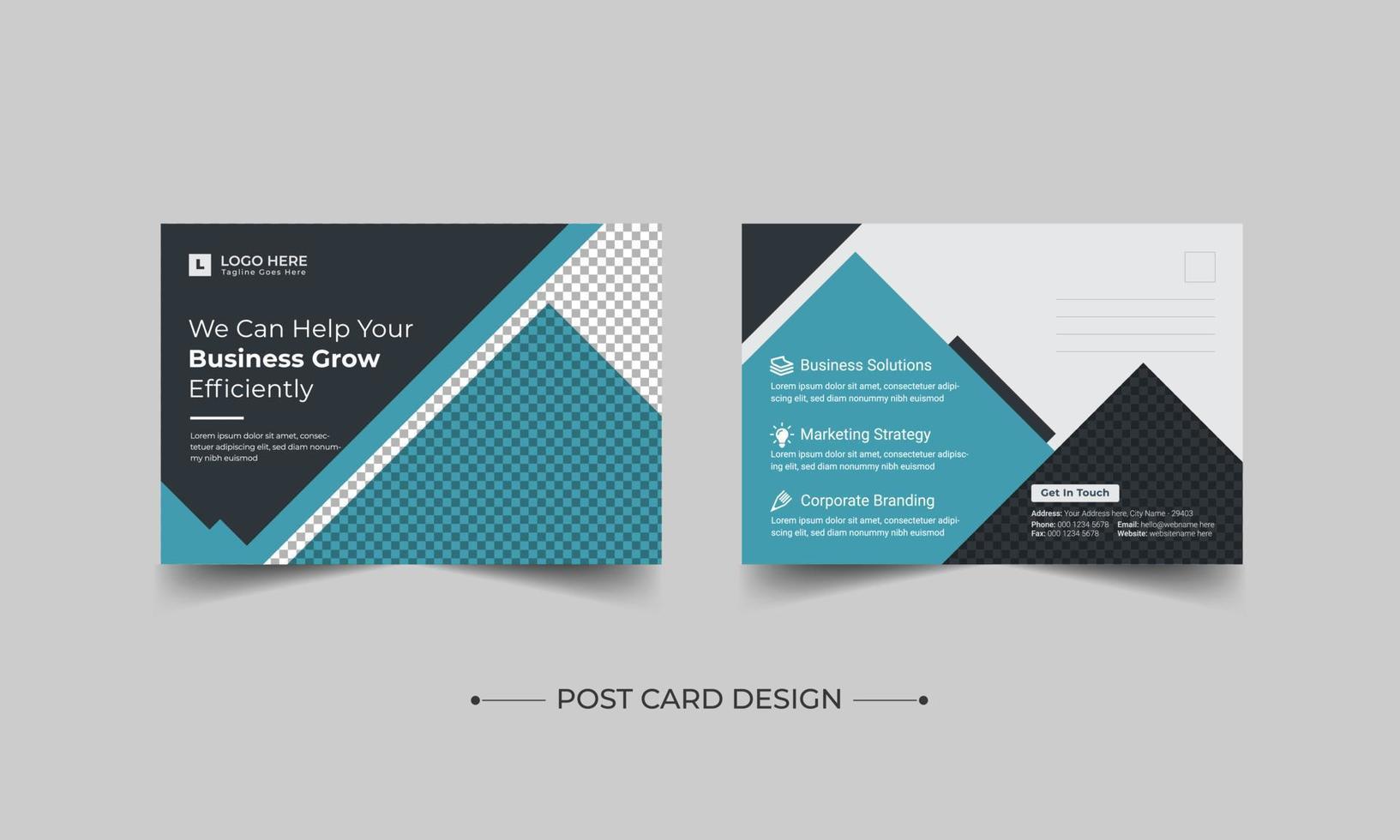 Corporate Professional Business Postcard Design, Coorporate postcard template design. Event Card Design, Direct Mail EDDM Template, Invitation Design ,Print Ready Corporate Professional Business vector