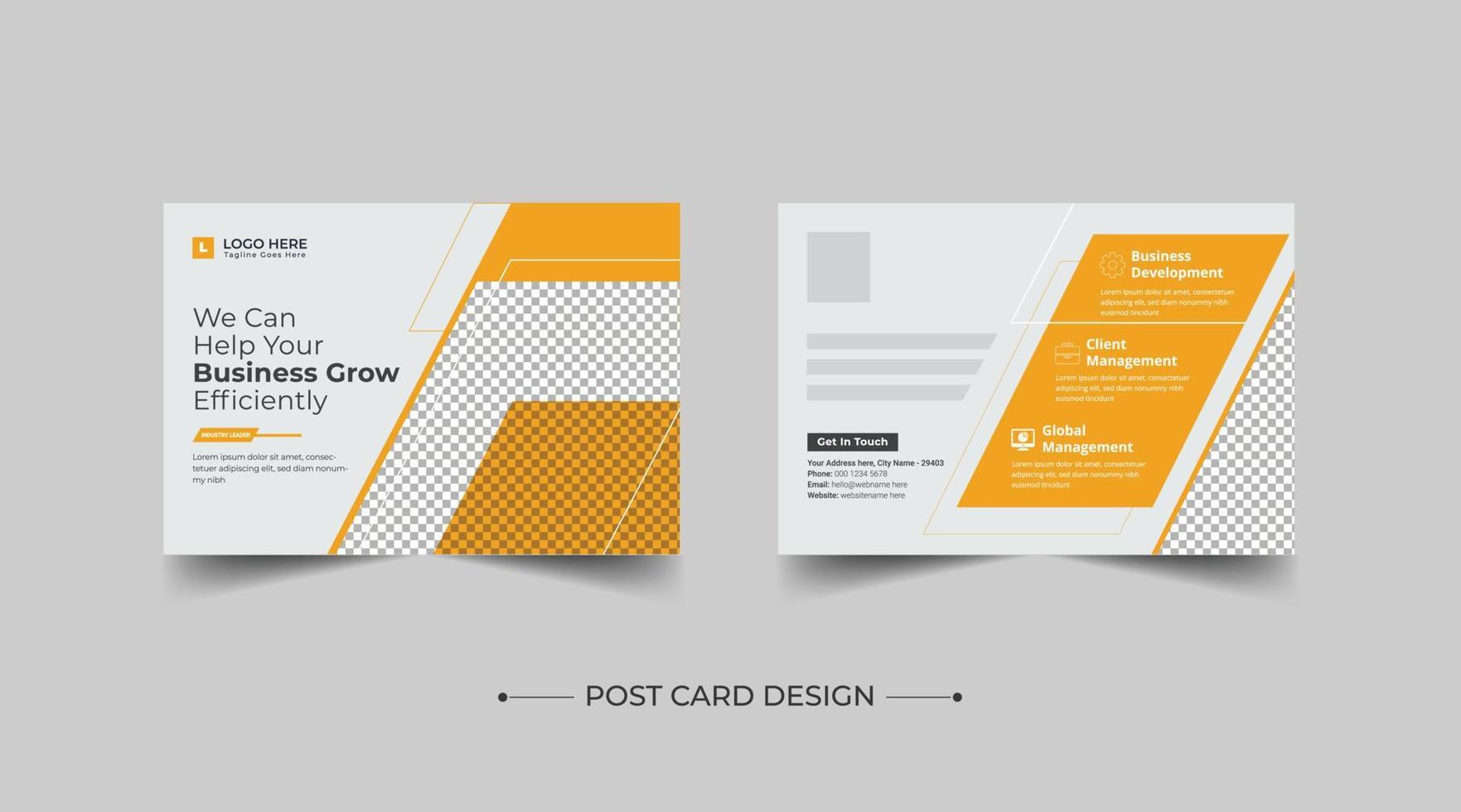 Corporate Professional Business Postcard Design, Coorporate postcard template design. Event Card Design, Direct Mail EDDM Template, Invitation Design ,Print Ready Corporate Professional Business vector