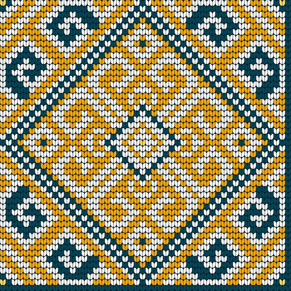 Folk traditional knitting pattern, vector seamless design