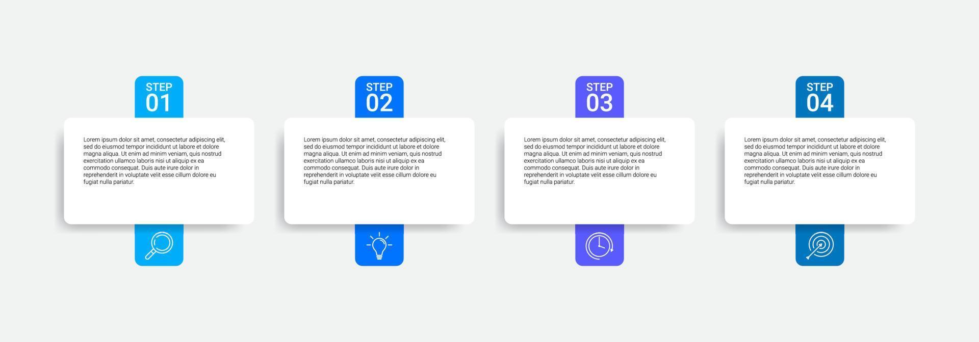 Infographic design with icons and 4 options or steps vector
