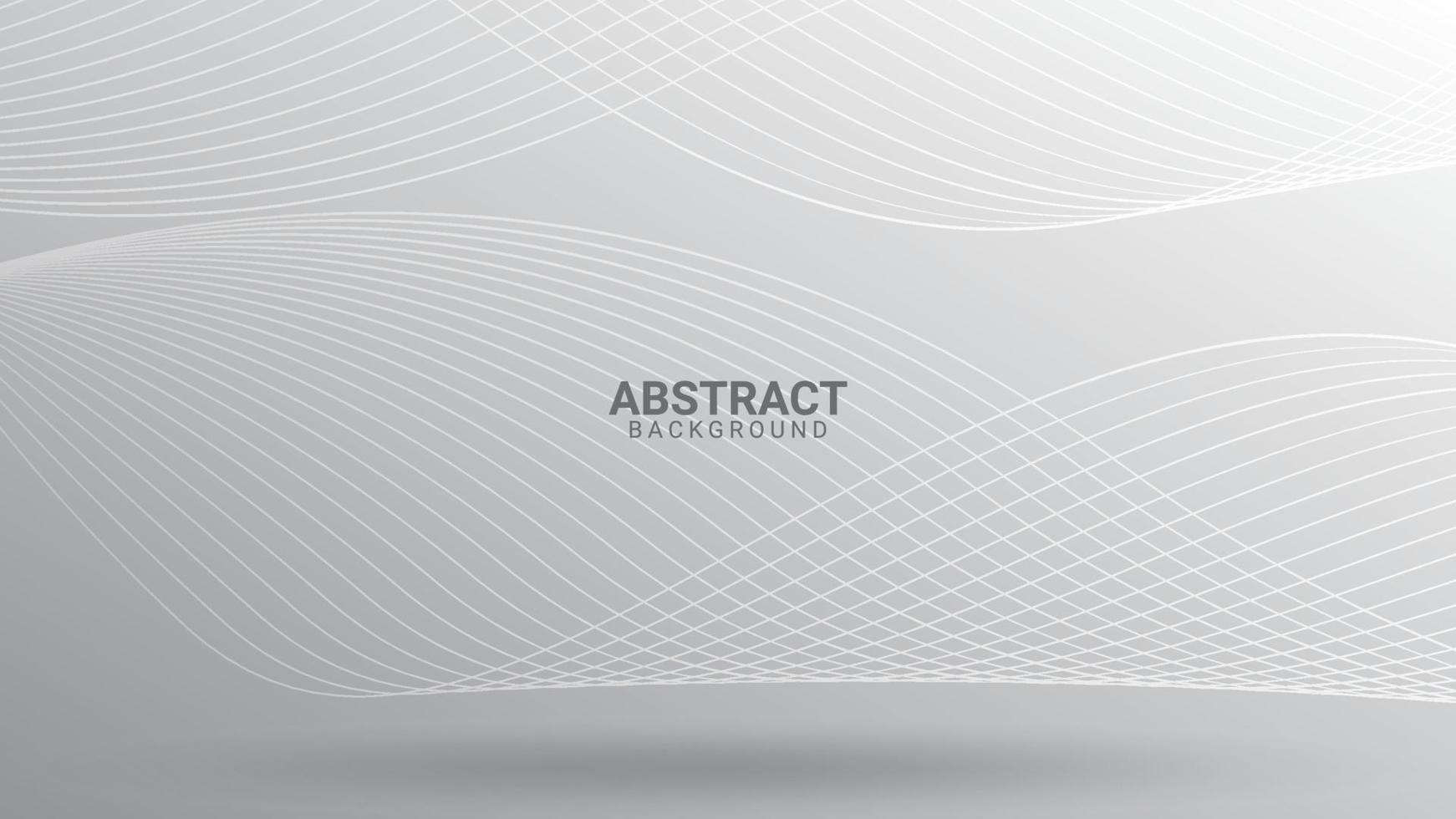 gray wavy line abstract background vector