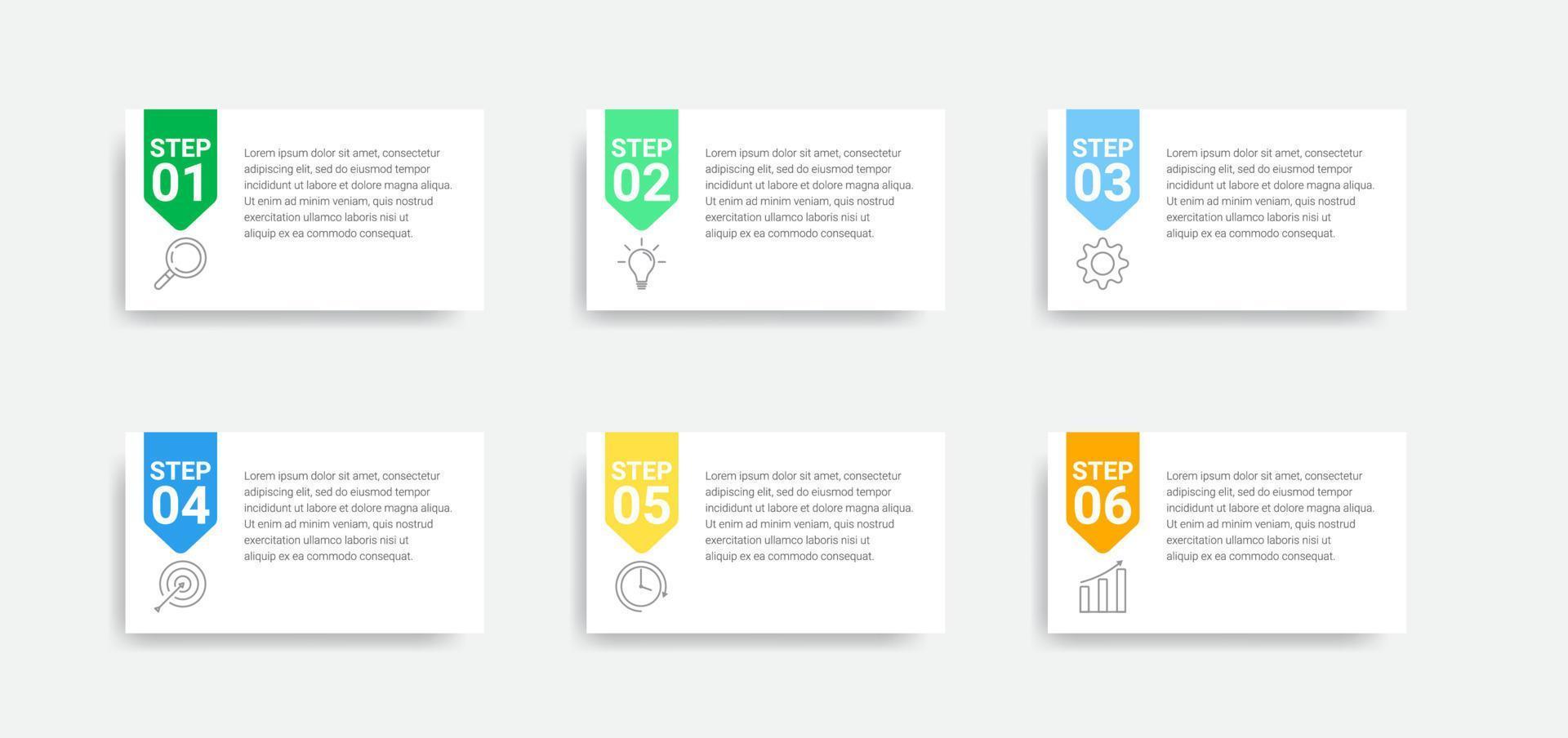 timeline infographic design for business process step-by-step schedule vector