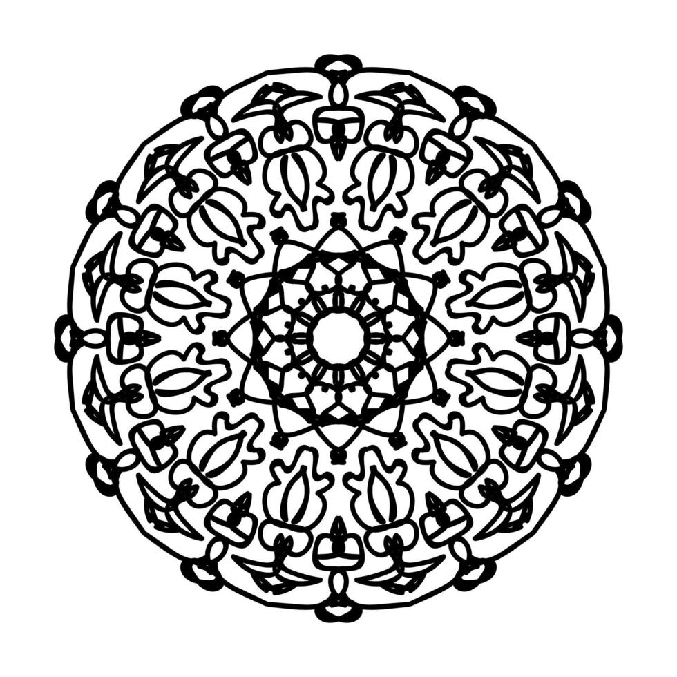 Circular pattern mandala art decoration elements. vector