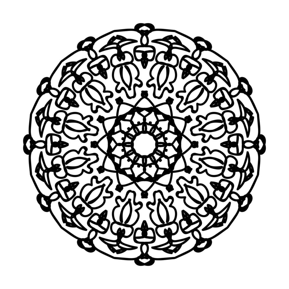 elementos de decoración de arte de mandala de patrón circular. vector