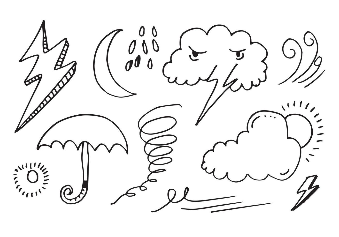 Hand drawn set elements, for concept design. vector illustration.