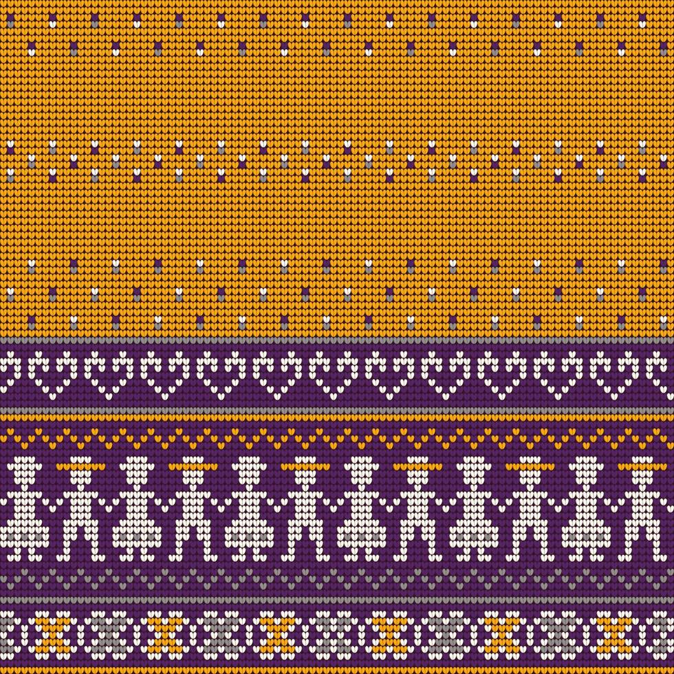 Grandmas knitting patterns bunddle for Christmas Ugly Sweater vector