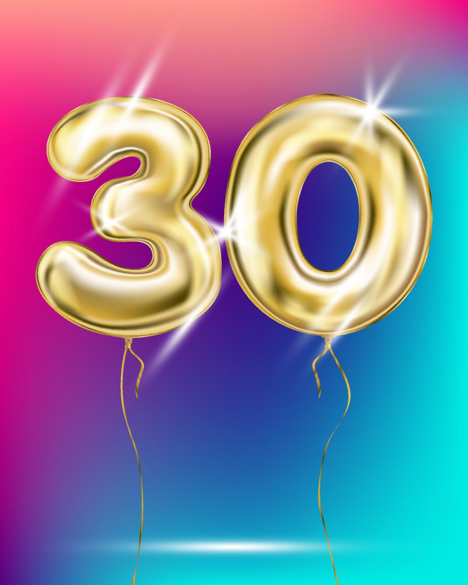 Надпись 30 лет