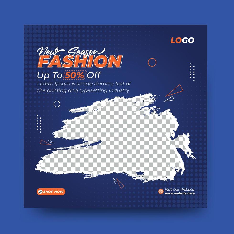 New season Fashion sale social media post vector template design