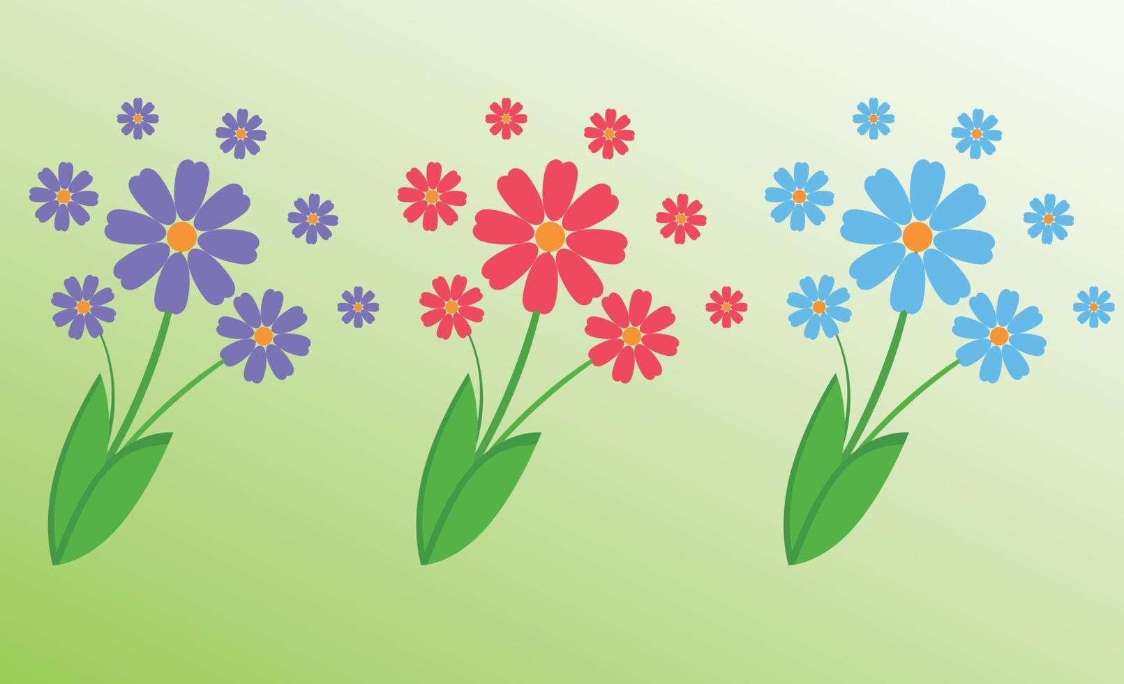 bright floral illustration for fabric and other materials. vector