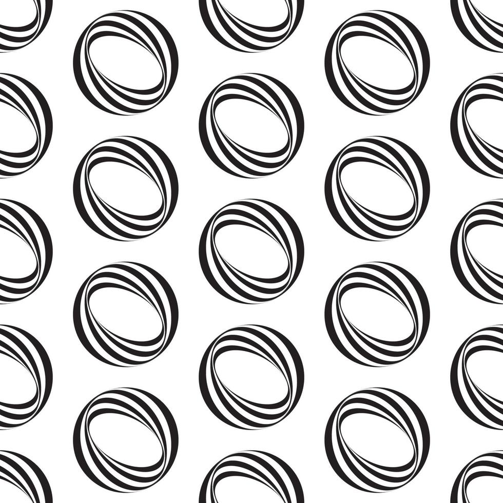 Seamless pattern with black and white colour background, circle, round shape. Vector illustration.