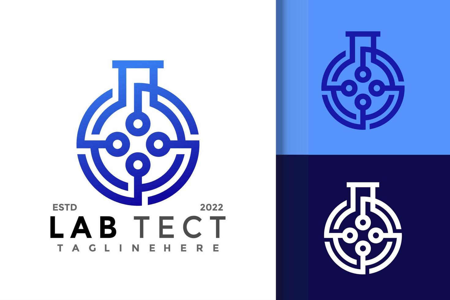 Lab Technology Logo Design Vector Template