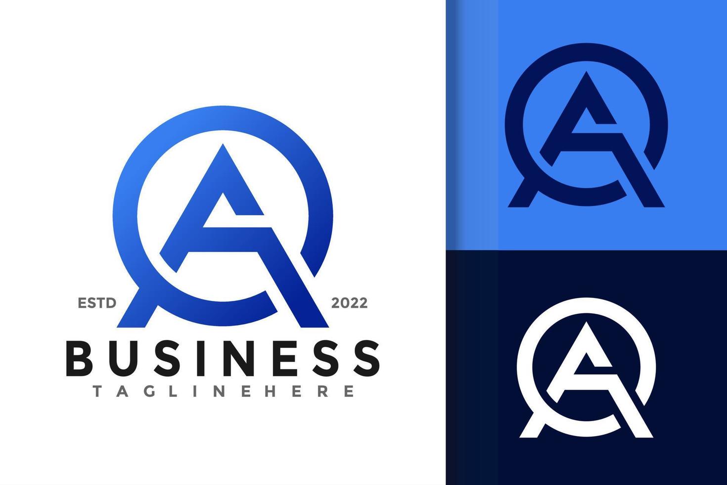 Letter A Circle Business Logo Design Vector Template