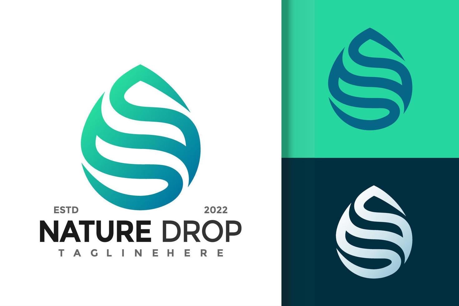 Letter S Nature Drop Wave Logo Design Vector Template 8039721 Vector ...