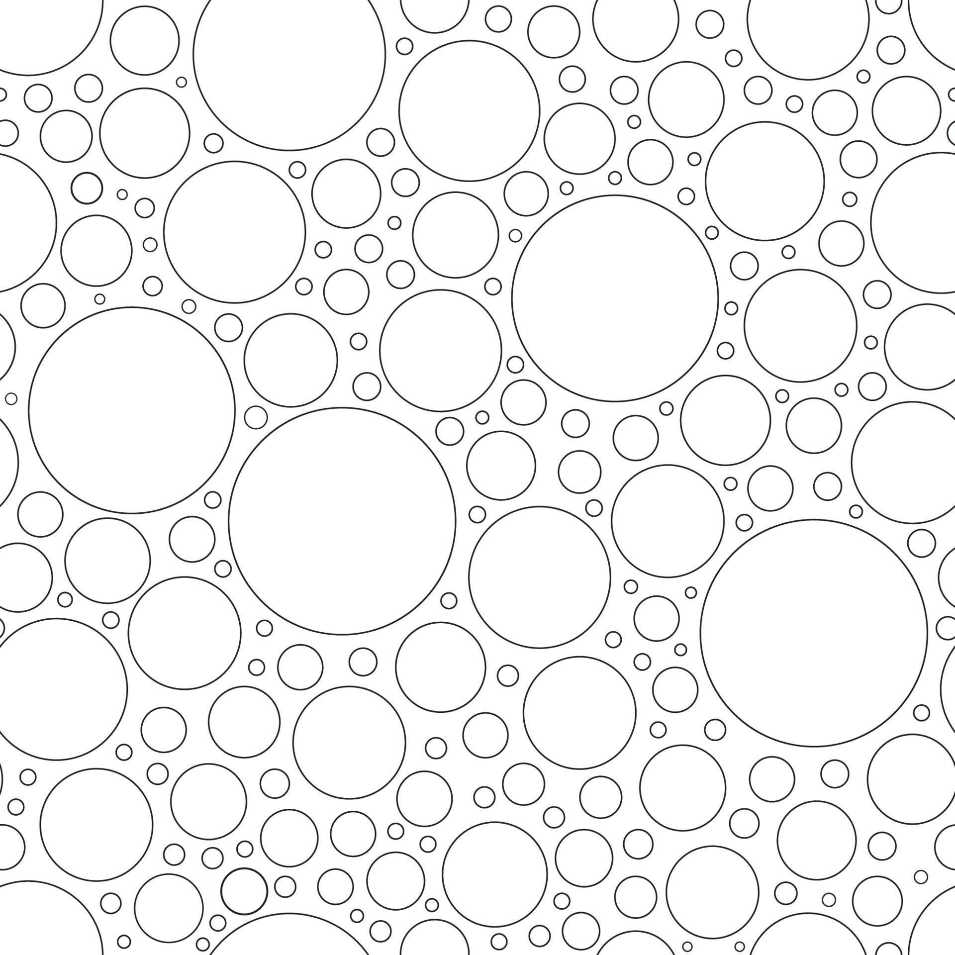 Seamless pattern with circle shape, black and white colour, modern