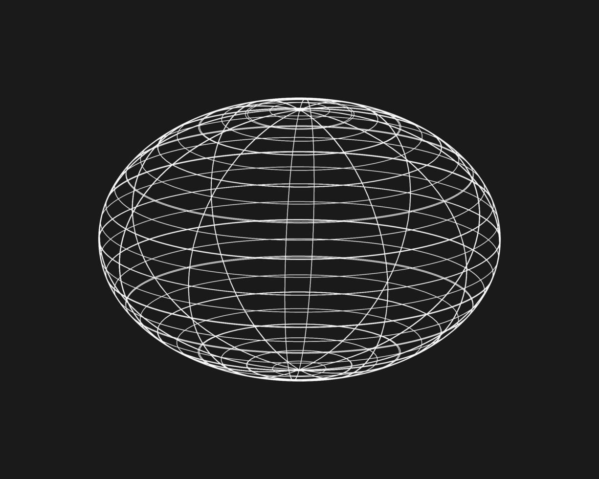 Cyber distorted grid, retro punk design element. Wireframe wave geometry grid on black background. Vector illustration