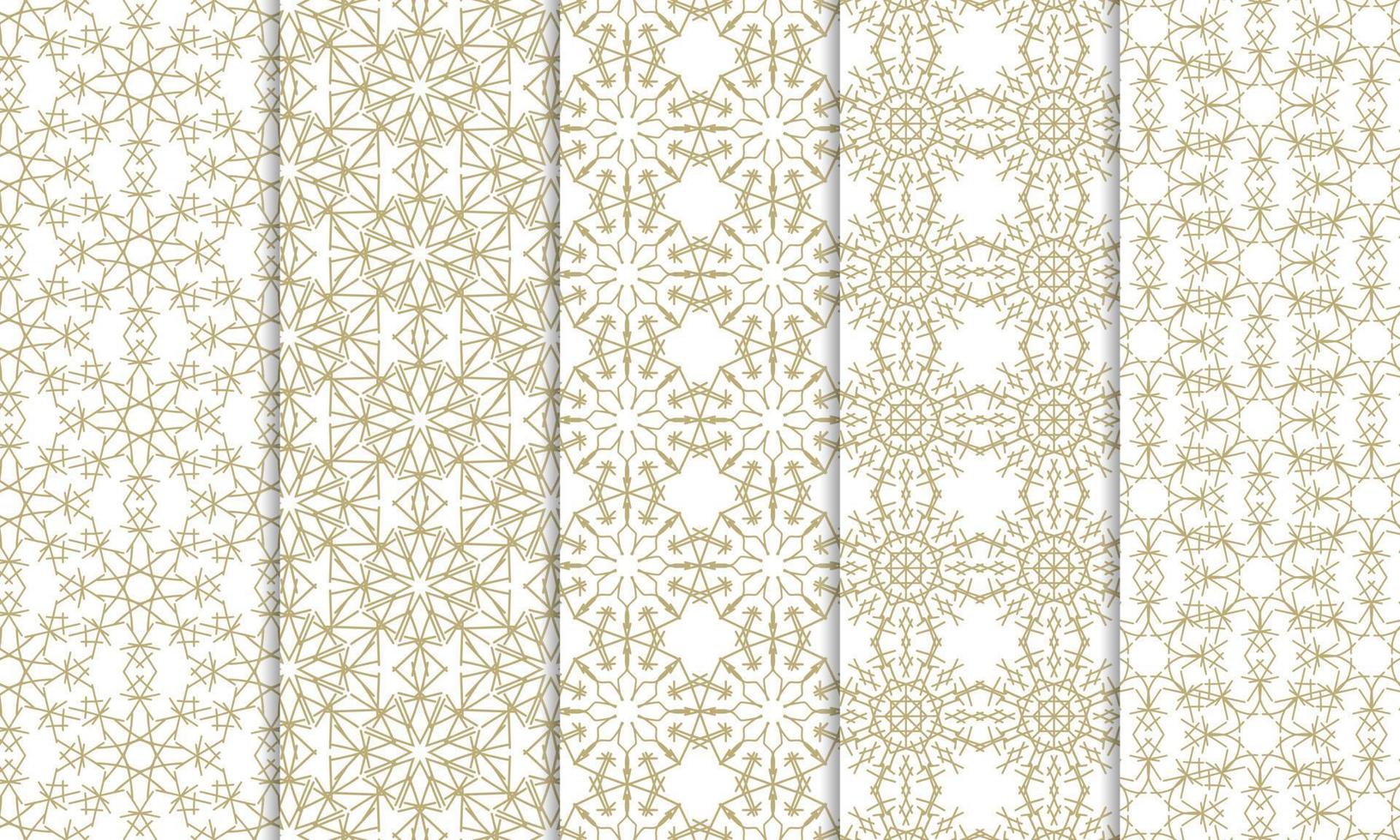 Set of islamic, ornamental, artistic, decoration and seamless patterns. Perfect to background, fabric, etc. vector