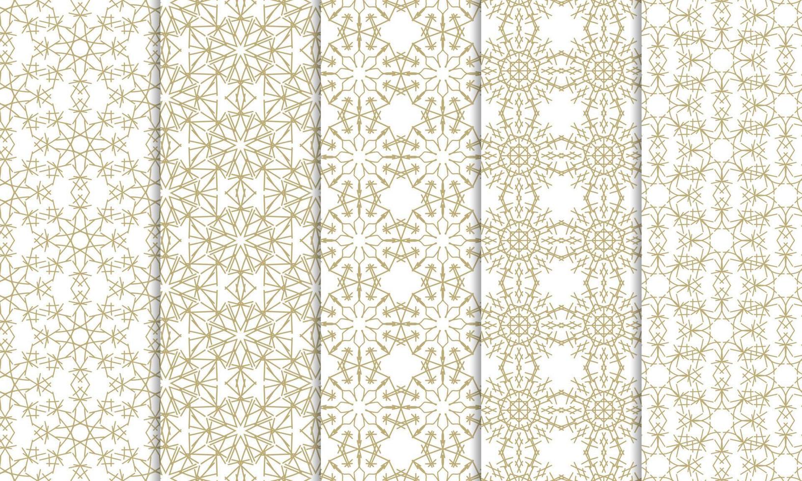 Set of islamic, ornamental, artistic, decoration and seamless patterns. Perfect to background, fabric, etc. vector