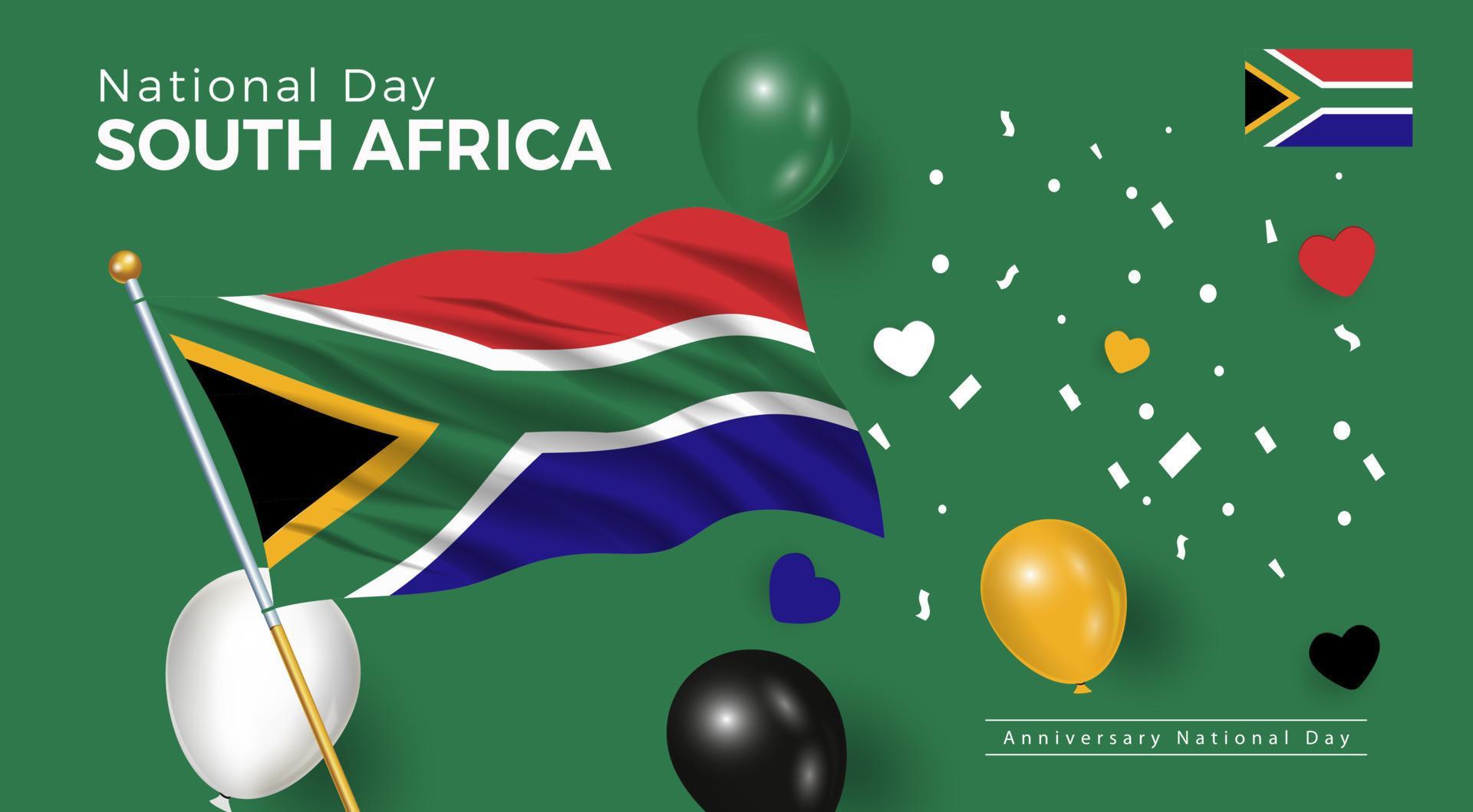 Happy National Day South Africa. Banner, Greeting card, Flyer design