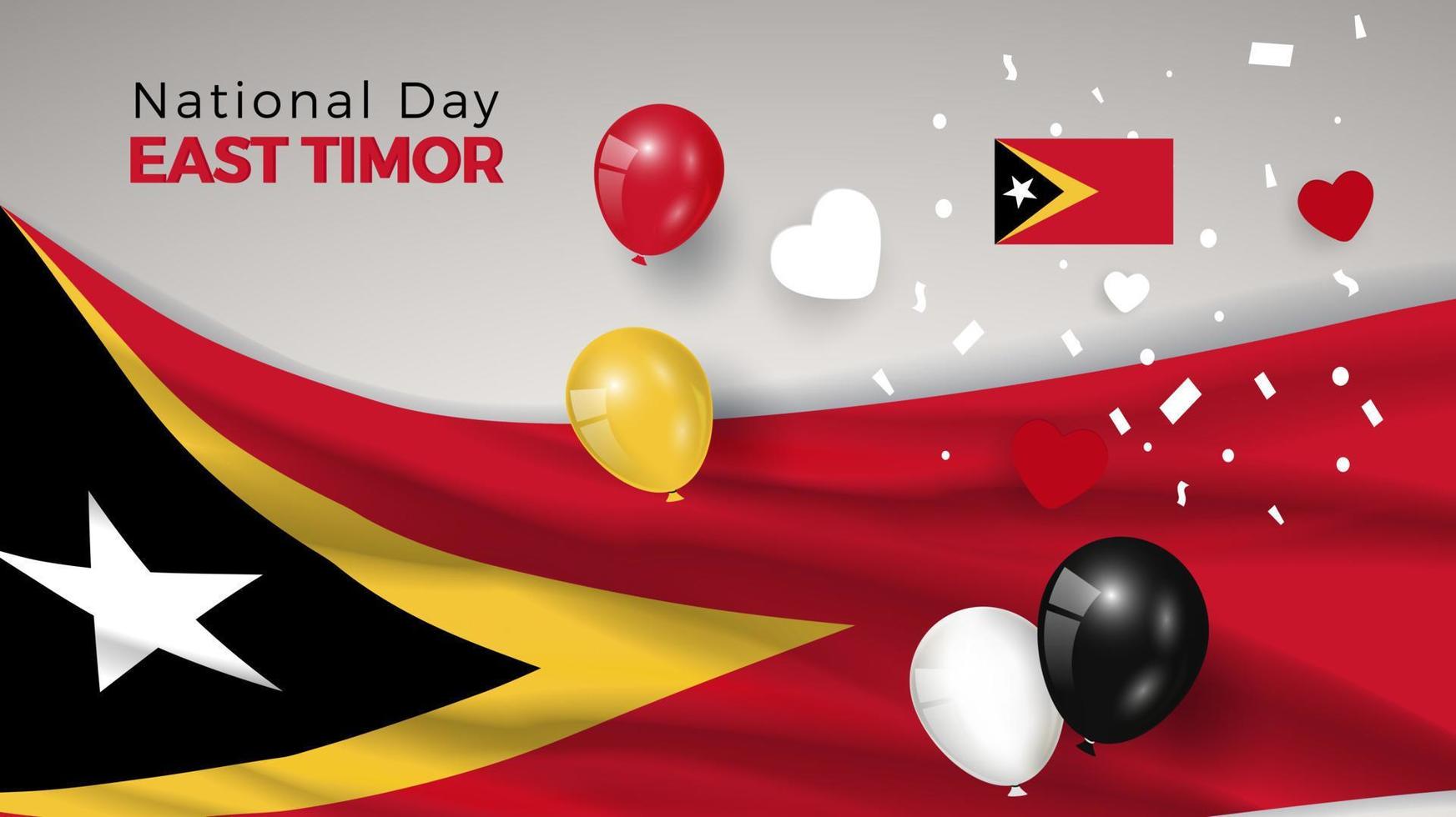 feliz día nacional de timor oriental. banner, tarjeta de felicitación, diseño de volante. diseño de plantilla de cartel vector