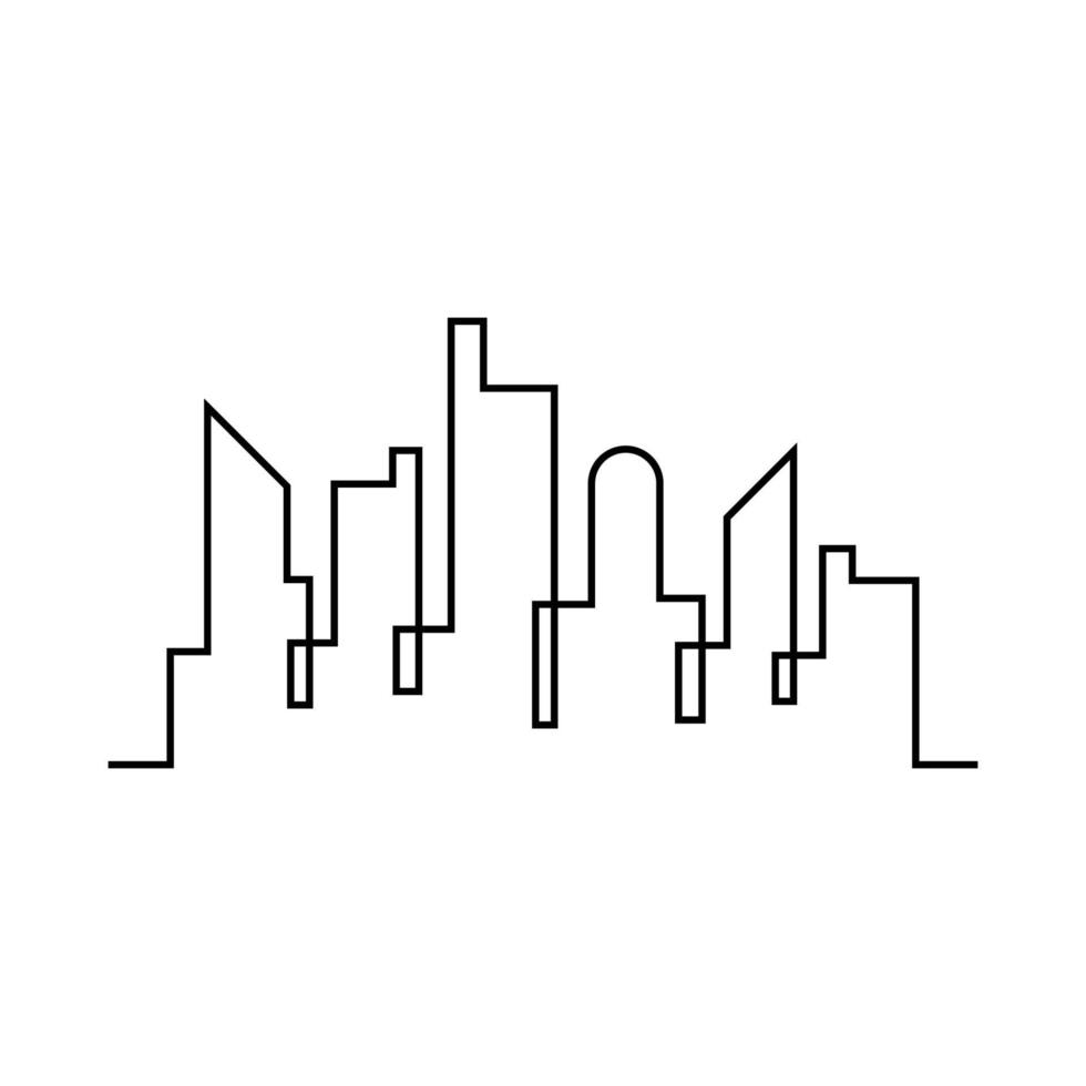 modern city skyline design vector