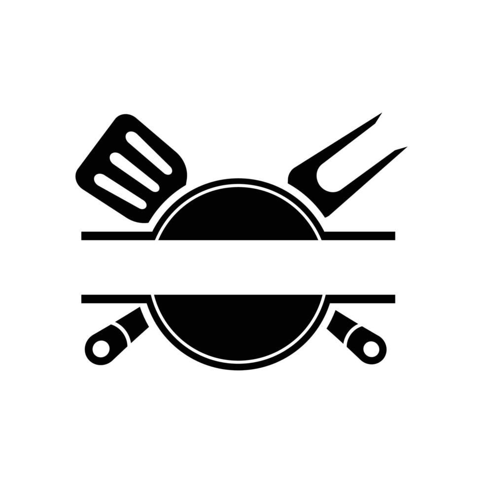 vector de plantilla de diseño de icono de logotipo de parrilla