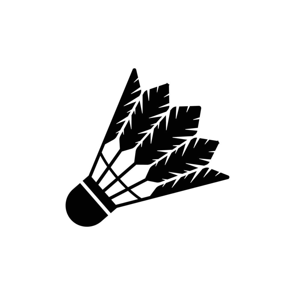 shuttlecock logo icon design vector