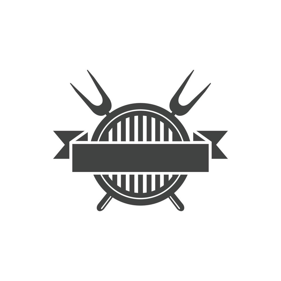 grill logo icon design template vector